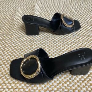 a new day block heels mules shoes size 7.5 new without tag.